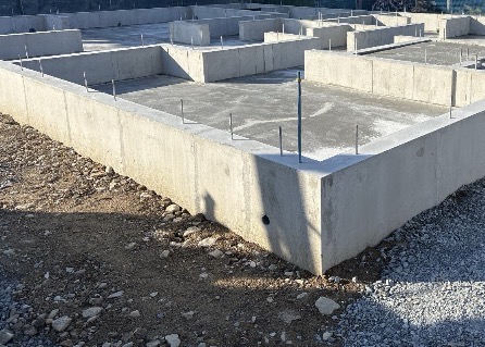 基礎工事が完了した様子