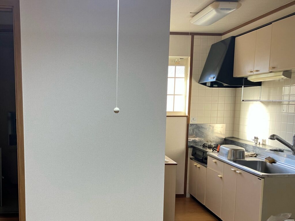 建て替えの仮住まいのキッチン